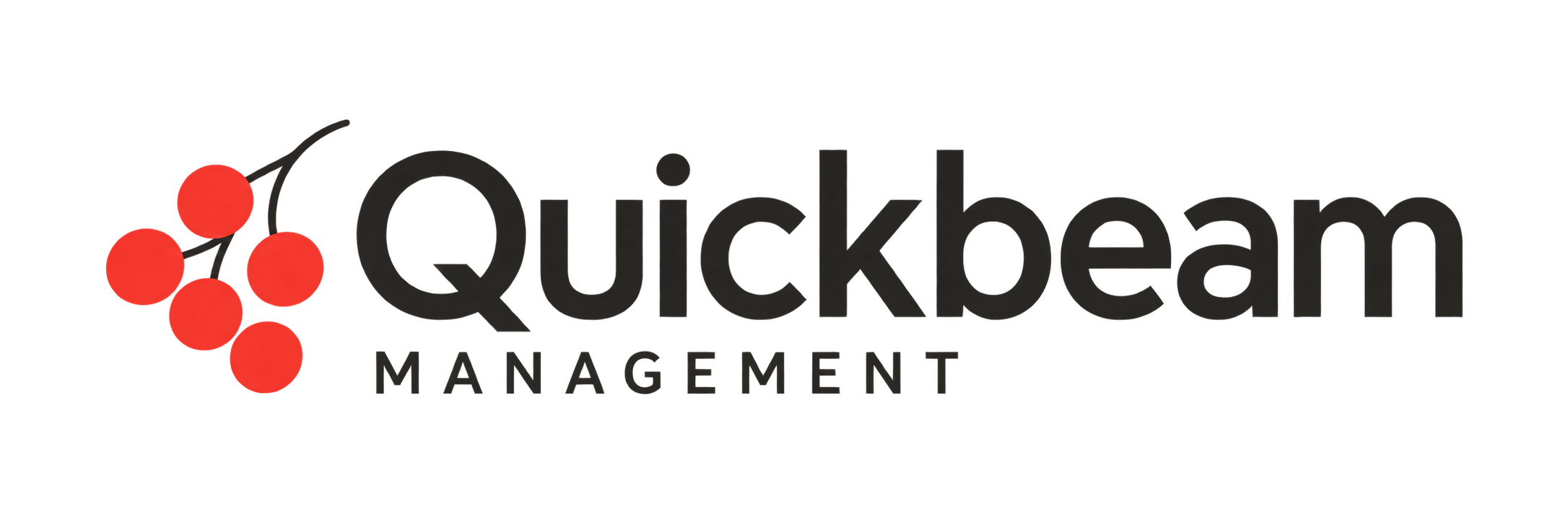 Quickbeam Management, five Rowan berries with a diagonal stalk